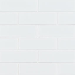 Retro Brick Bianco 6mm Matte Tile color swatch