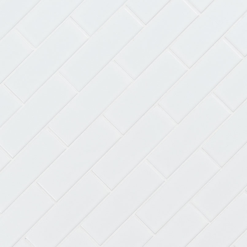 Retro Brick Bianco 6mm Matte Tile surface detail — view 3