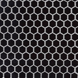 Retro Nero Hexagon Mosaic Tile color swatch