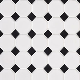Retro Octagon Bianco 6mm Glossy color swatch