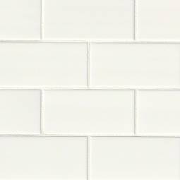 Inverted Bevel White Subway Tile color swatch — view 6