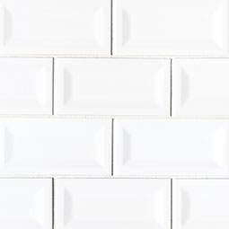 Inverted Bevel White Subway Tile color swatch — view 7