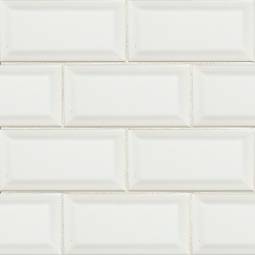 Inverted Bevel White Subway Tile color swatch — view 10