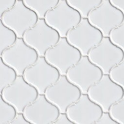 White Glossy Arabesque Tile color swatch