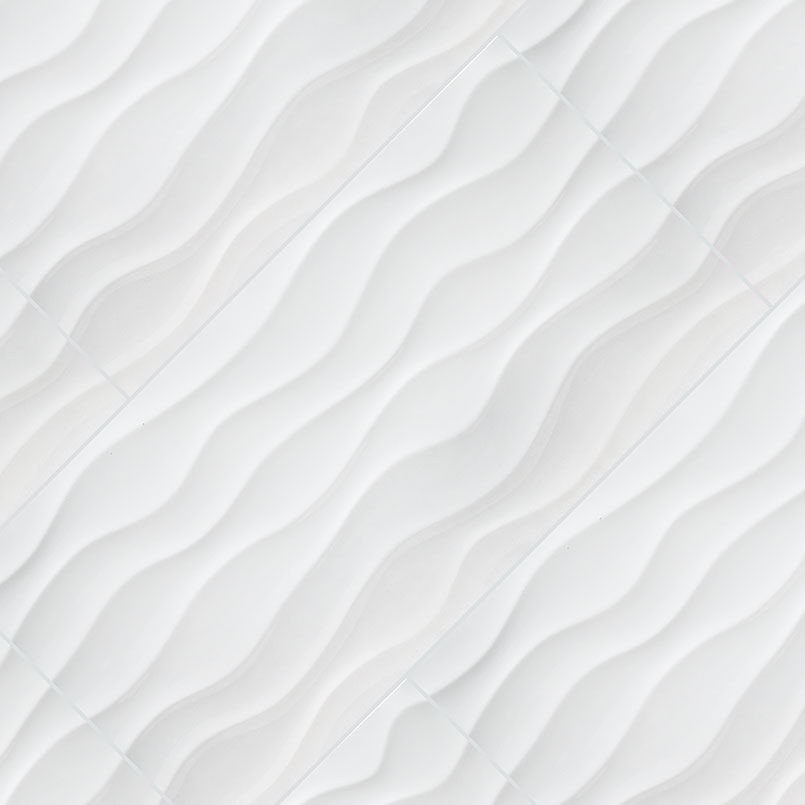 Dymo Wavy White 12X24 Glossy surface detail