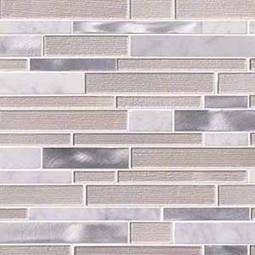 White Wave Interlocking Pattern 4mm swatch