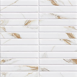 Calacatta Gold Matte 1x6 Stack Pattern color swatch