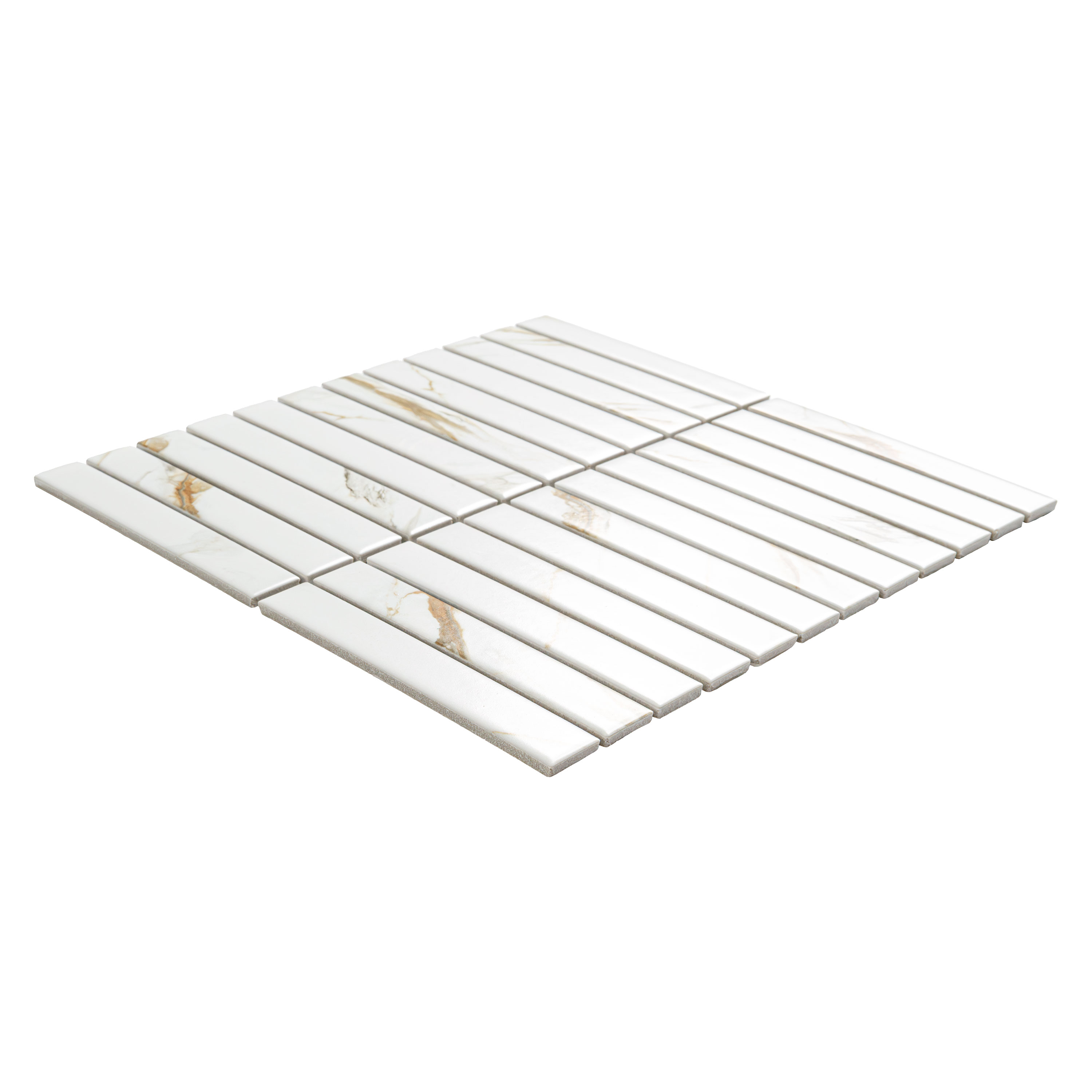 Calacatta Gold Matte 1x6 Stack Pattern surface detail — view 3