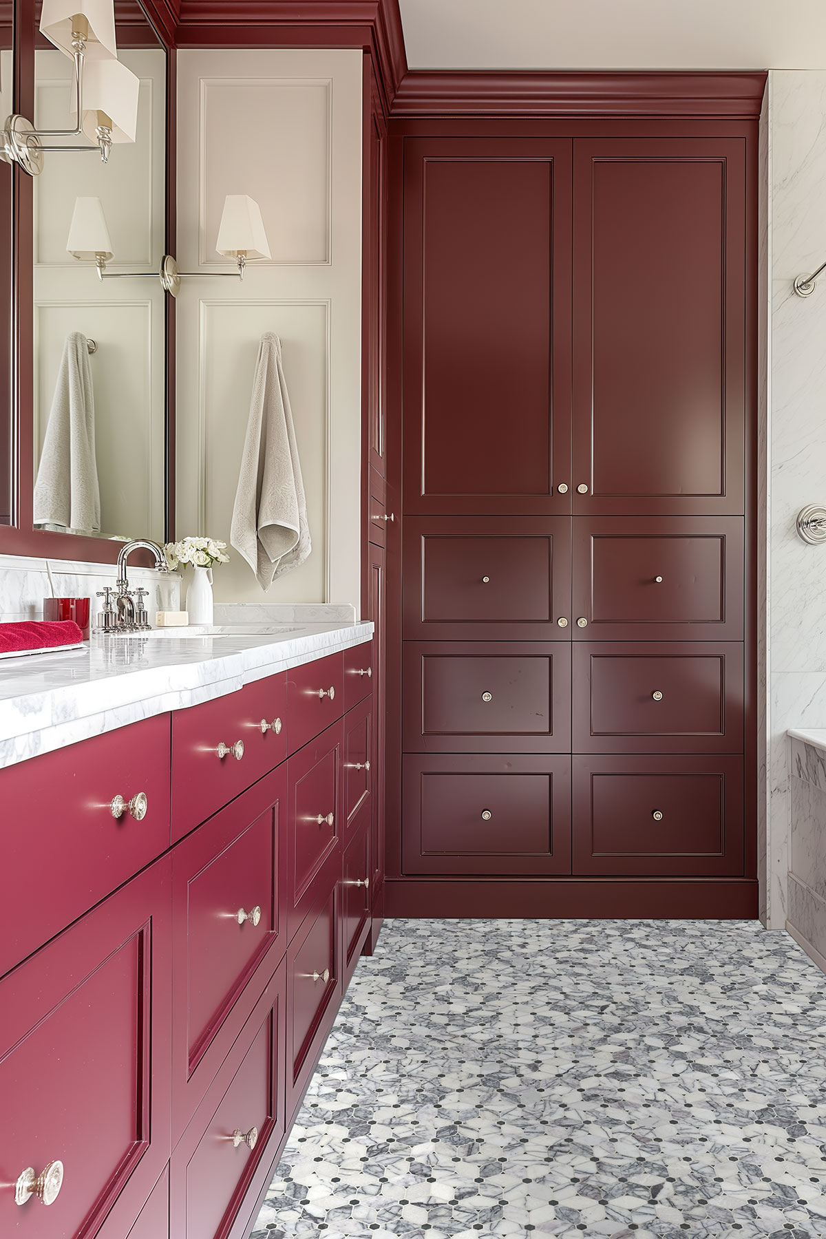 Cecily Lilac Polished backsplash installed — view 3