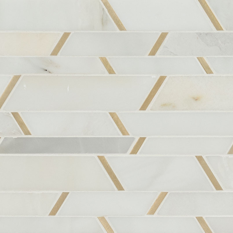 Metro Gold Pattern tile, full view