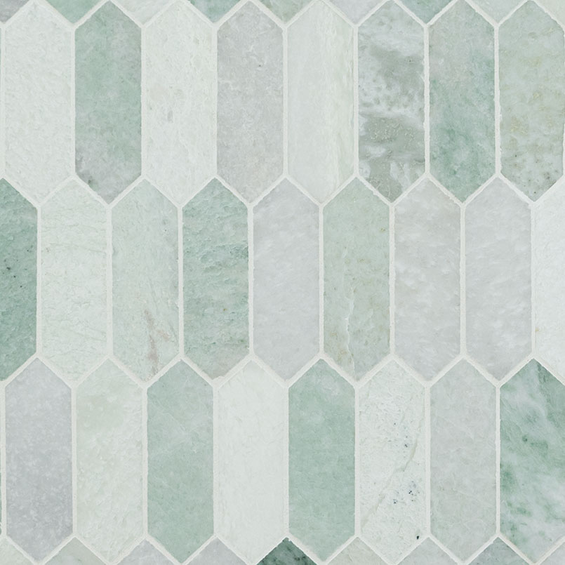 Icelandic Green Picket Polished tile, full view