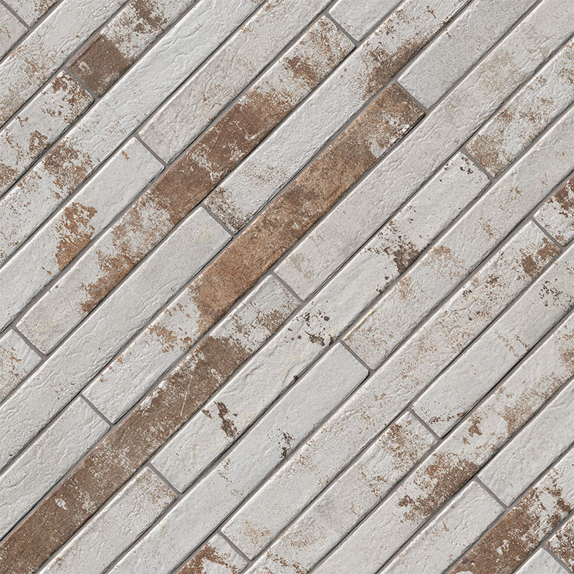 Brickstone Rustique White Brick 2x18 surface detail — view 2