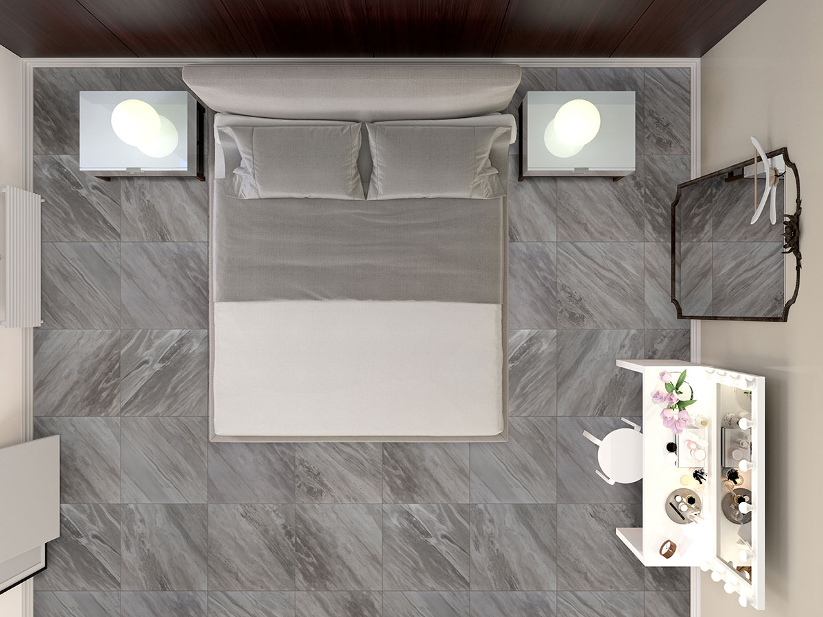 Bardiglio backsplash in a bar — view 6
