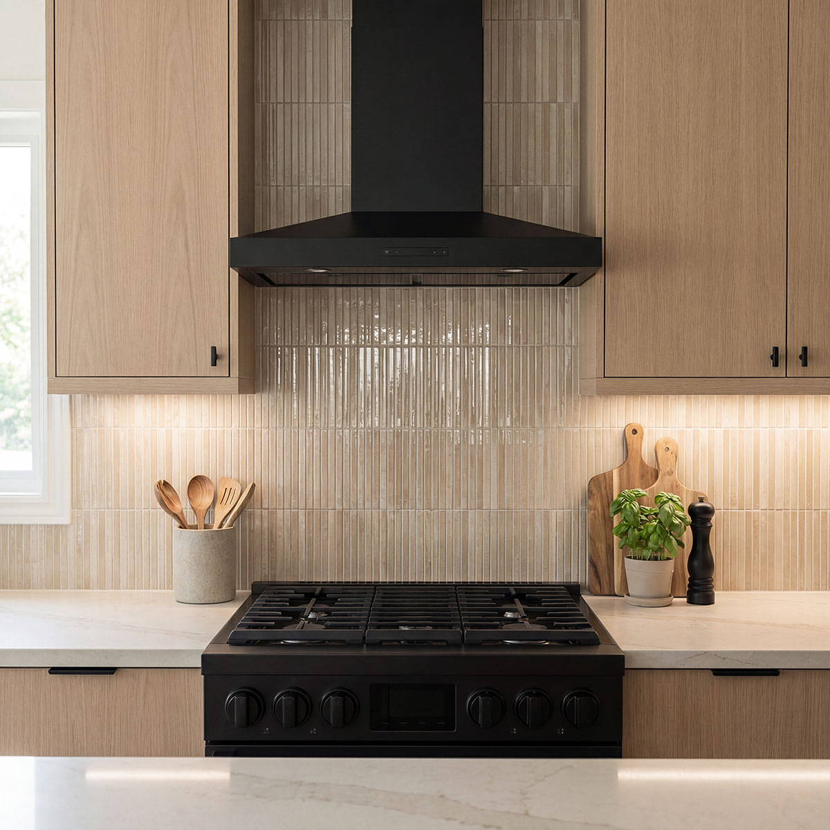 Cappuccino backsplash installed — view 5