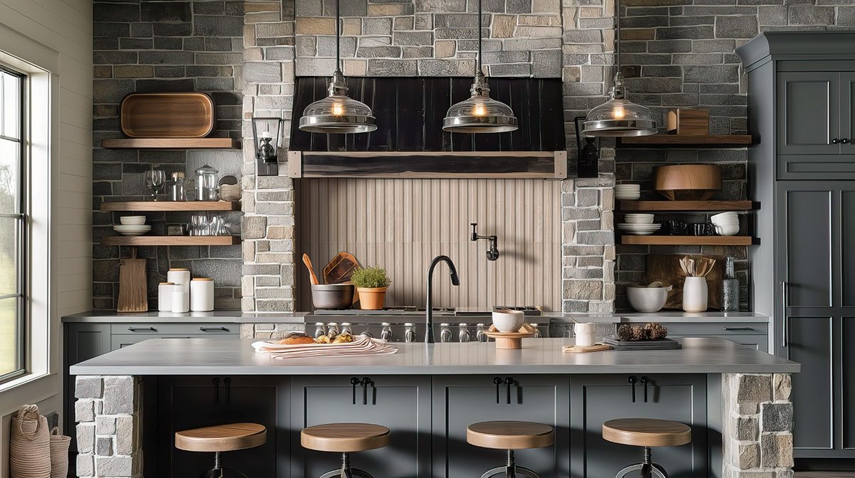 abedul backsplash in a kitchen