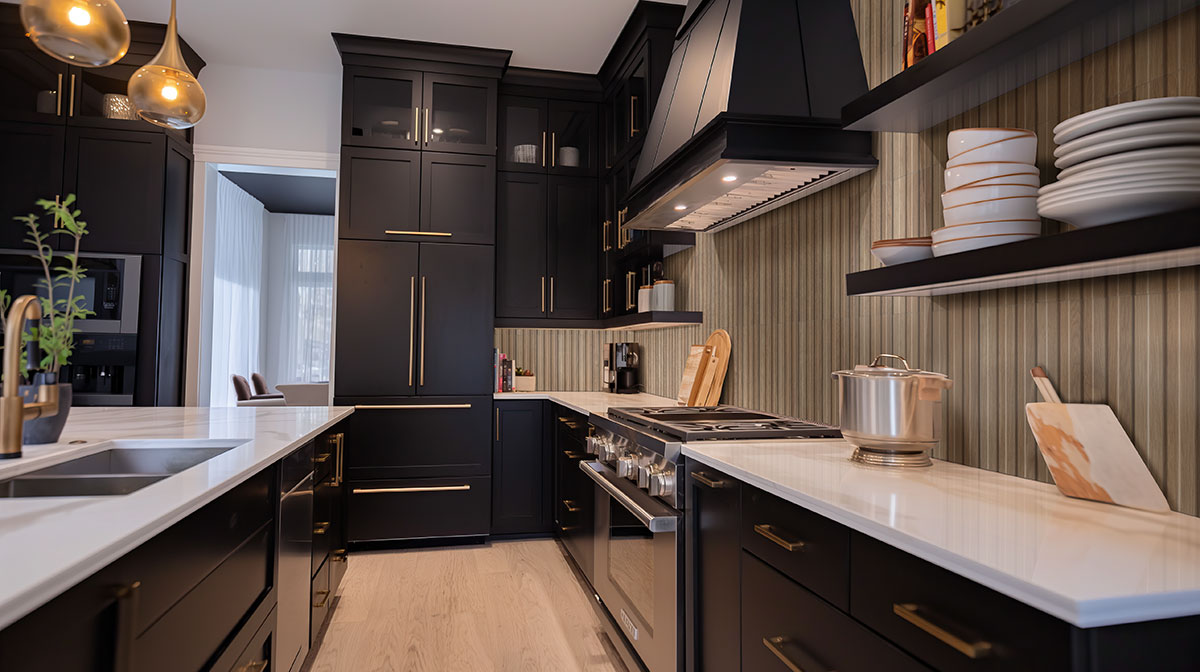 camel backsplash in a kitchen — view 3
