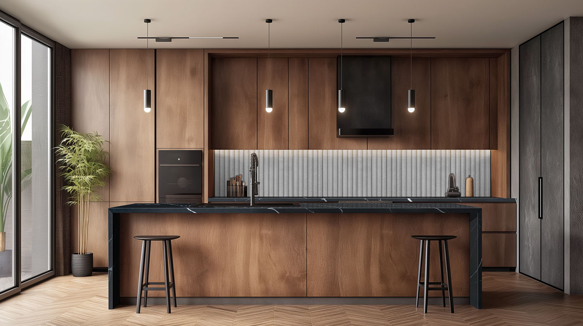 ceniza backsplash in a kitchen