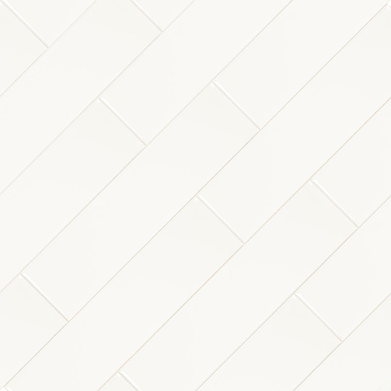 White 2x8 Glossy surface detail — view 3