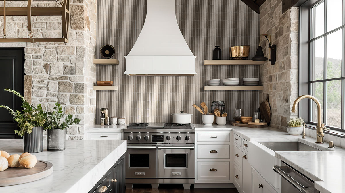 arena backsplash in a kitchen