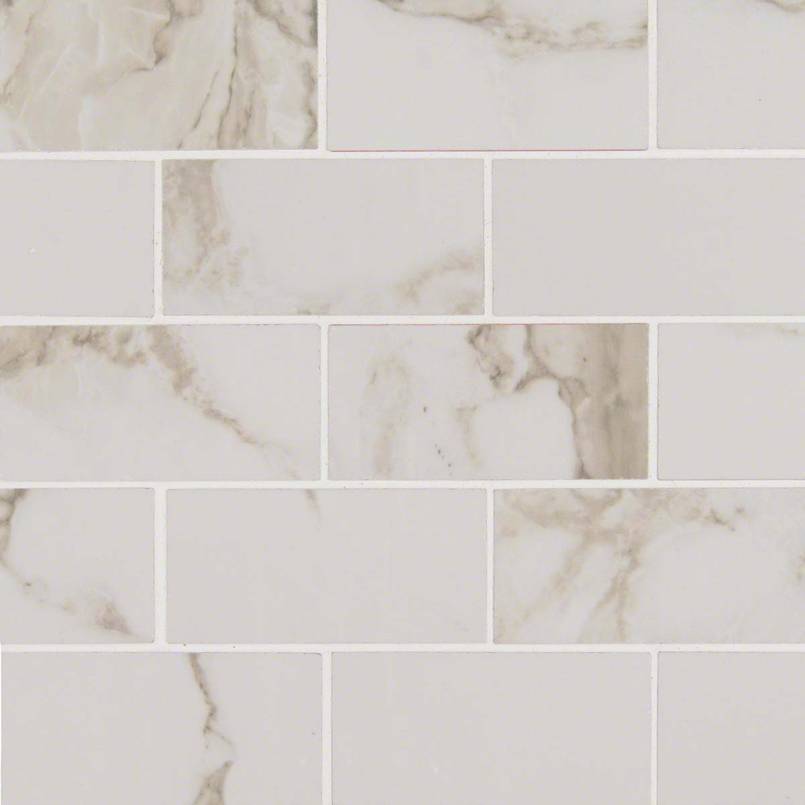Calacatta 2x4 tile, full view