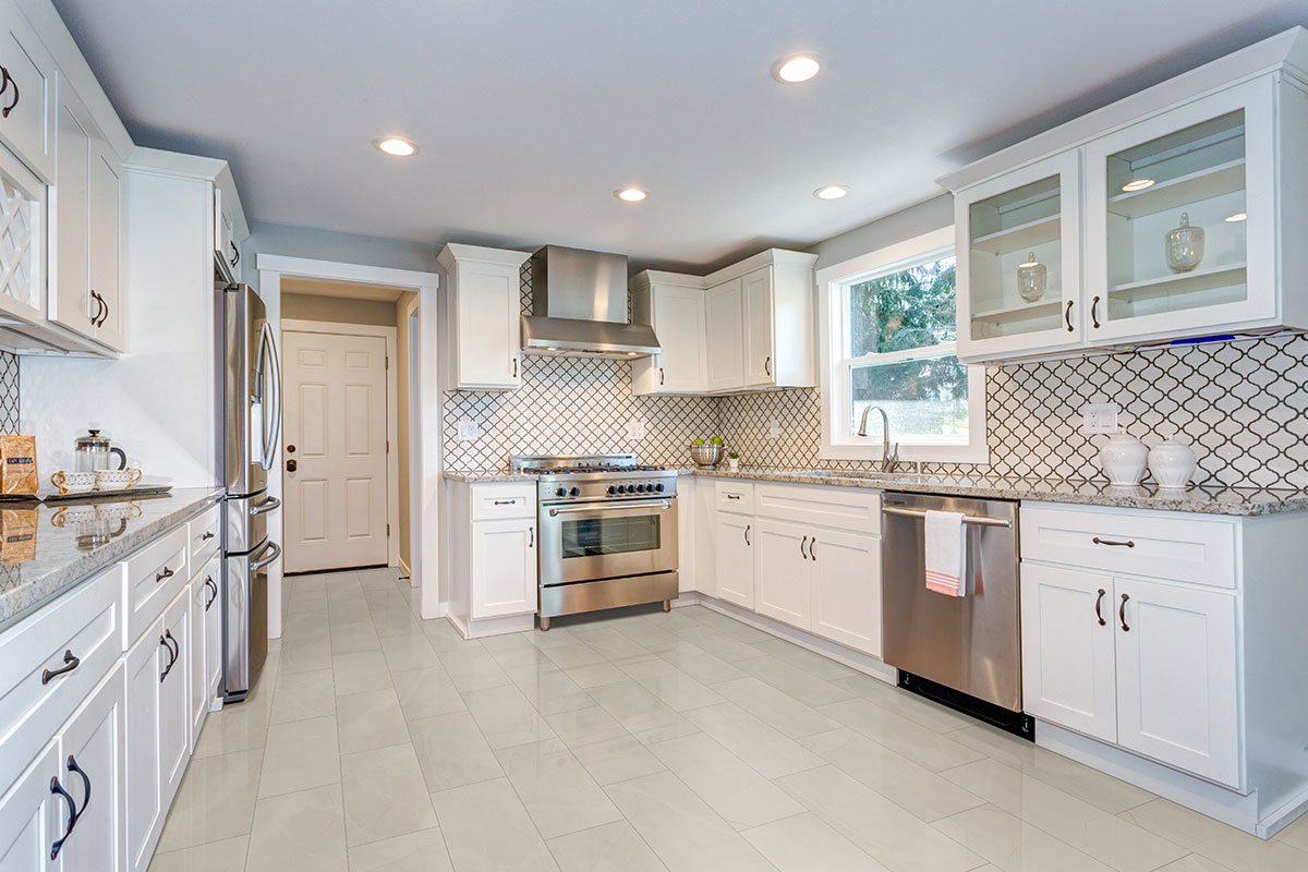 Ivory backsplash installed — view 3