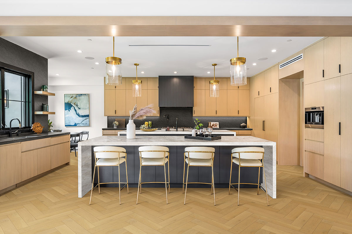 Basaltina Nera backsplash in a kitchen