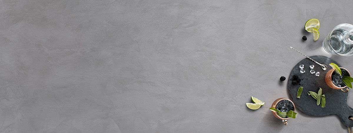 Cement Ash backsplash installed — view 2