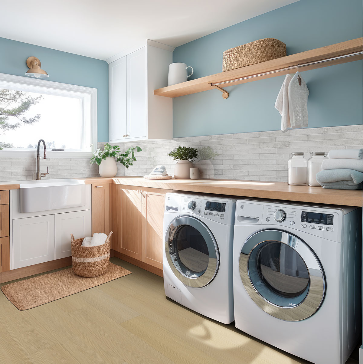 La Perla 2x10 backsplash in a laundry room