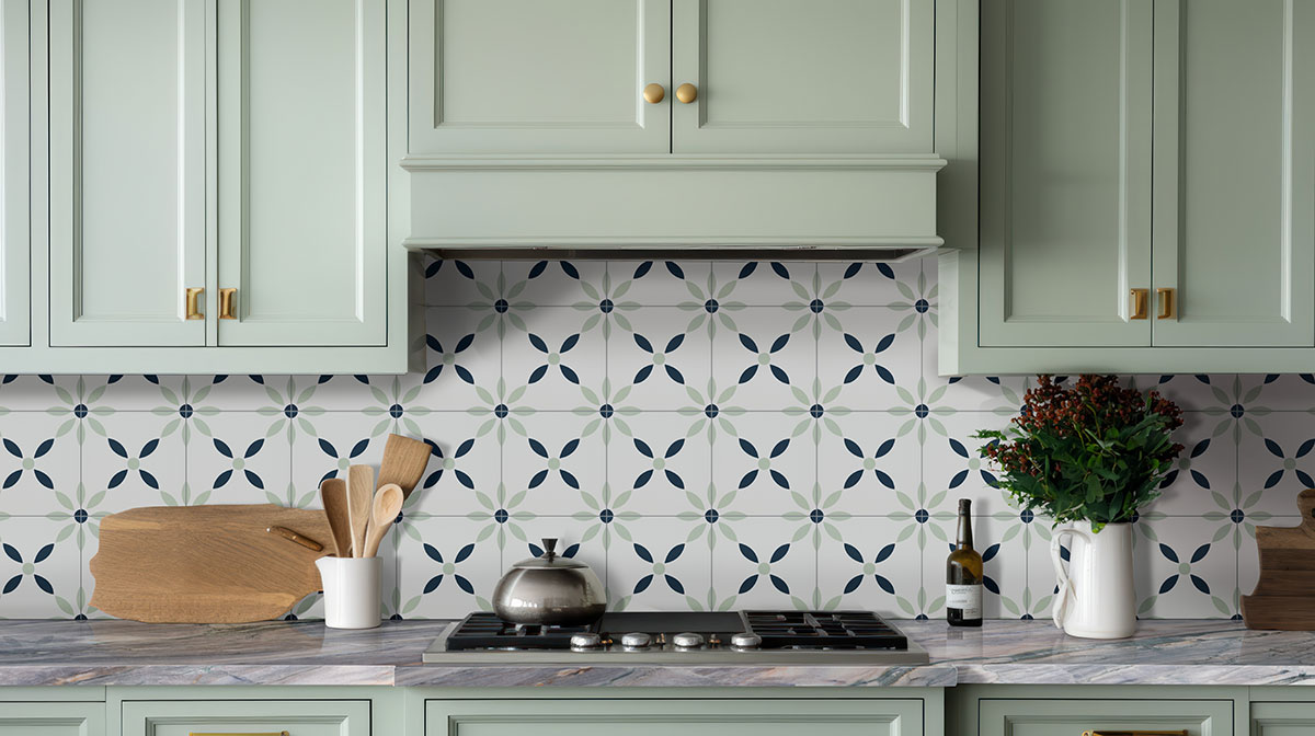 GRETA backsplash installed — view 4