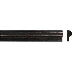 Premium Black 1x2x12 Polished Rail Molding swatch