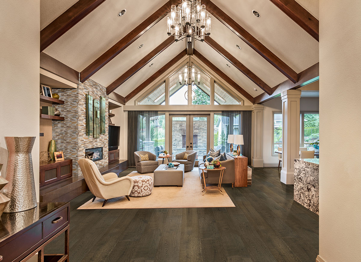 Canyon Creek backsplash in a living room — view 2