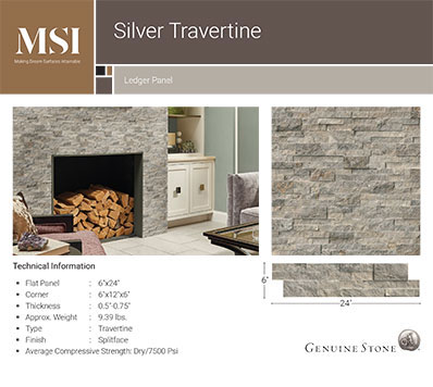 Silver Travertine swatch