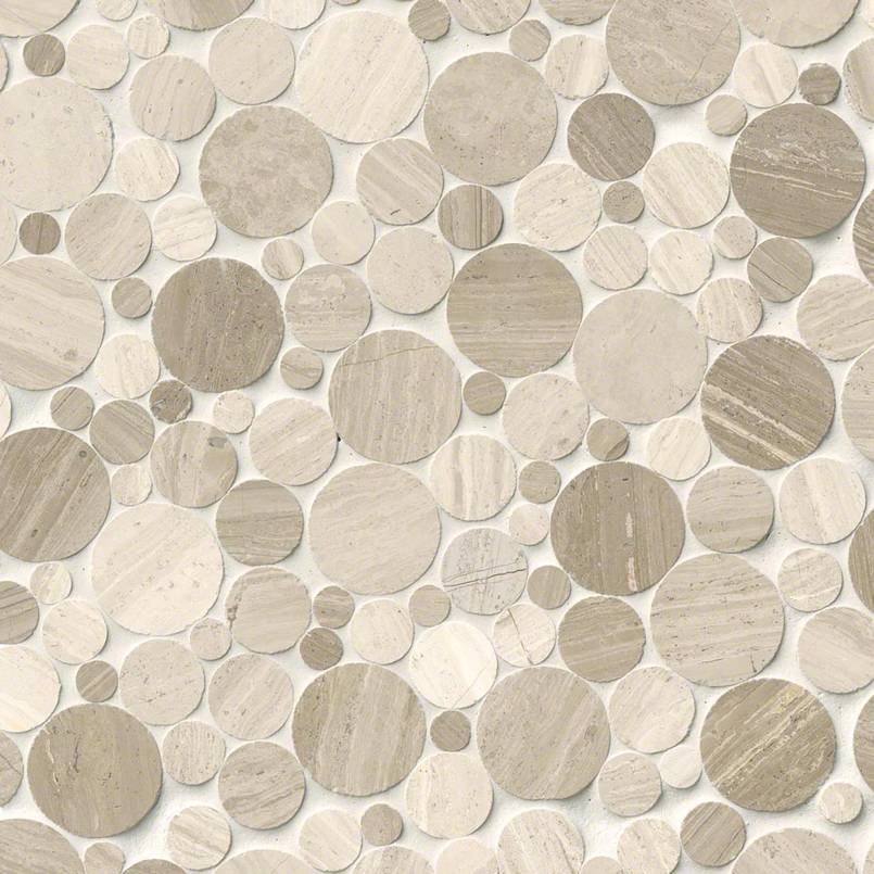 Serenity Stone Pebble Polished tile, full view