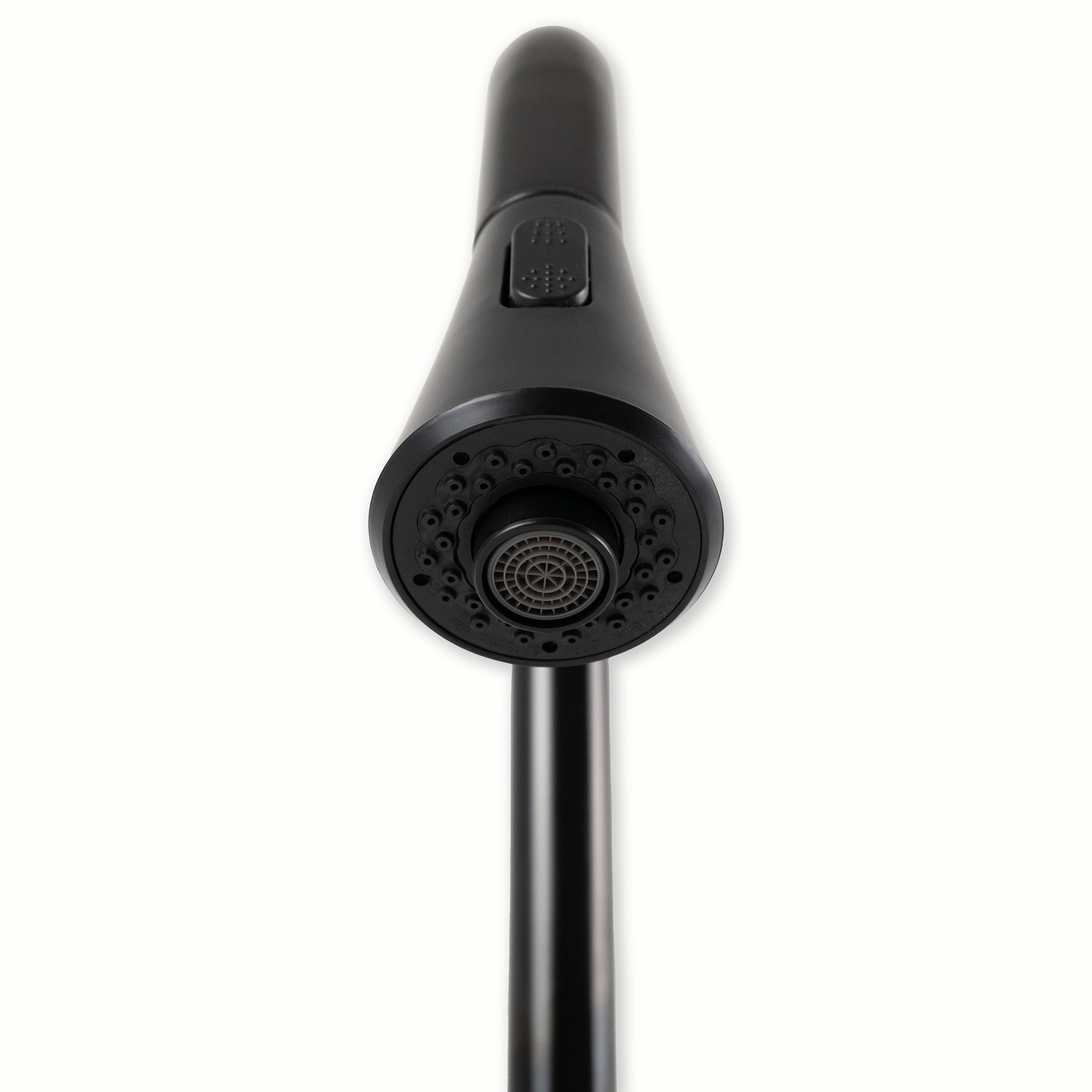 1-Handle Pull-Down Sprayer Kitchen Faucet with Deckplate - 803 Matte Black detail view — view 4