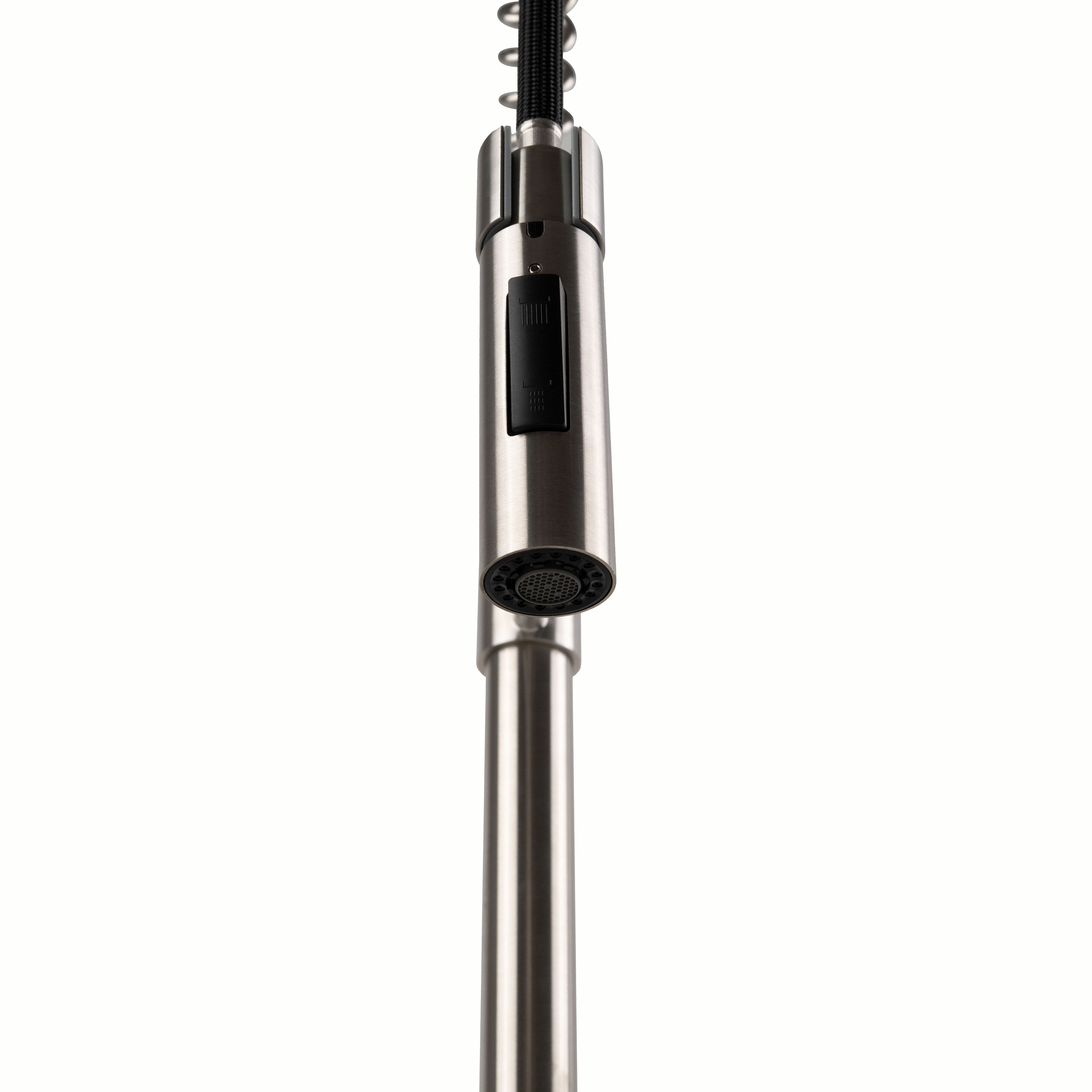 1-Handle Pull-Down Sprayer Kitchen Faucet with Deckplate - 804 Nickel-Brushed detail view — view 6