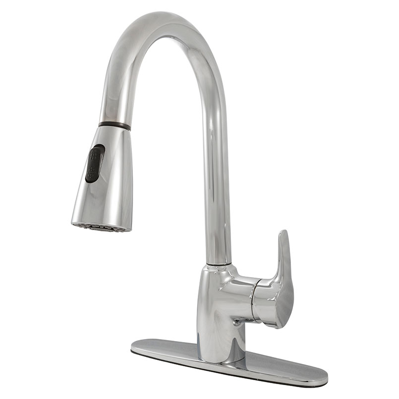 1 Handle Pull-Out Sprayer Kitchen Faucet - 802 Chrome detail view — view 4