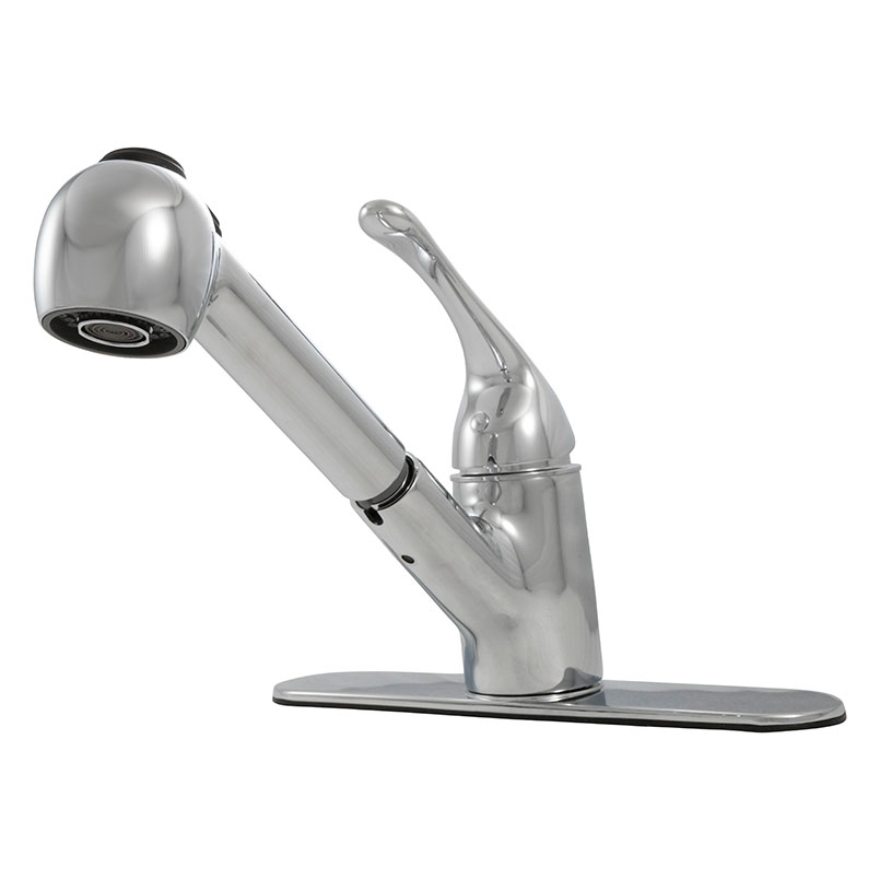 1-Handle Pull-Out Sprayer Kitchen Faucet - 803 Chrome detail view — view 4