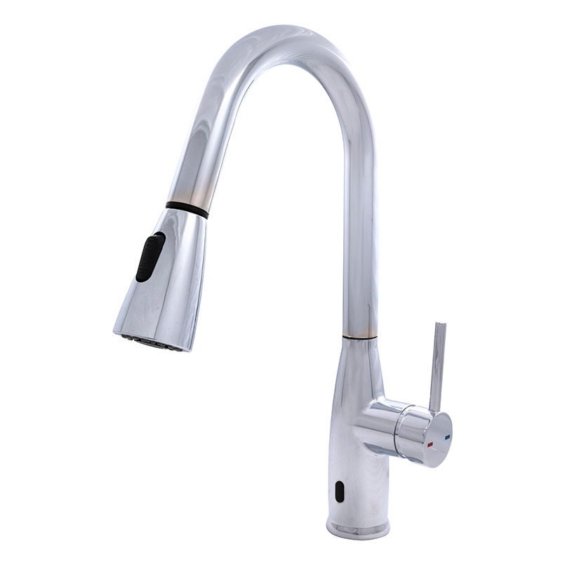 Touch-Less Infrared Sensor Kitchen Faucet - 812 Chrome detail view — view 5