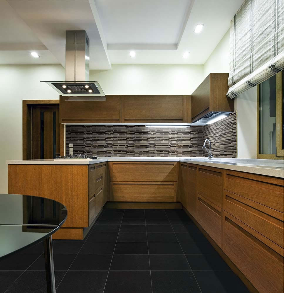 Absolute Black Granite countertop installed — view 4