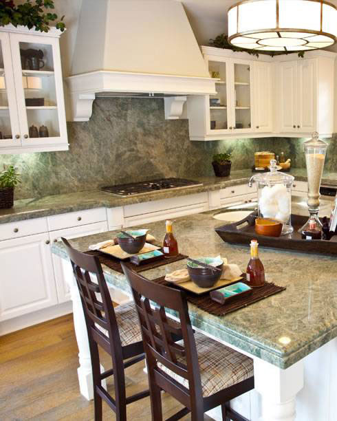 Costa Esmeralda Granite countertop installed