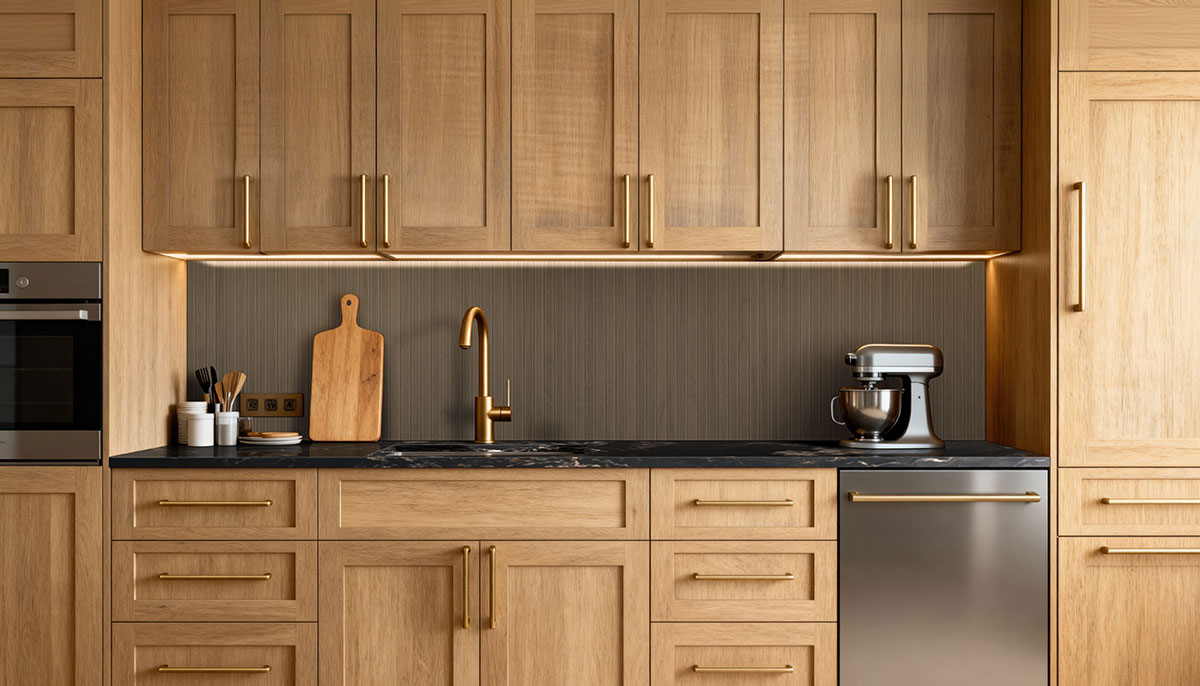 Titanium Granite countertop in a kitchen