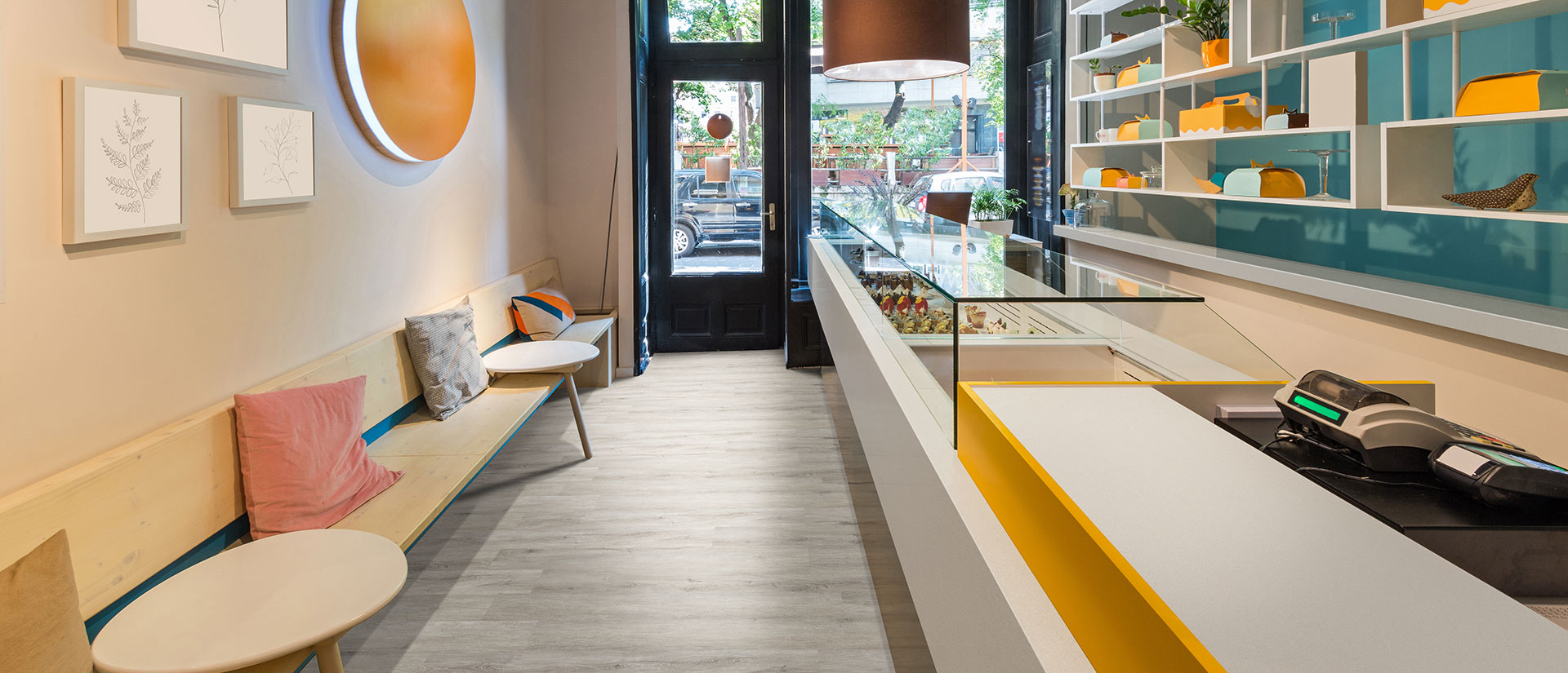 Aruca White Quartz countertop installed — view 5