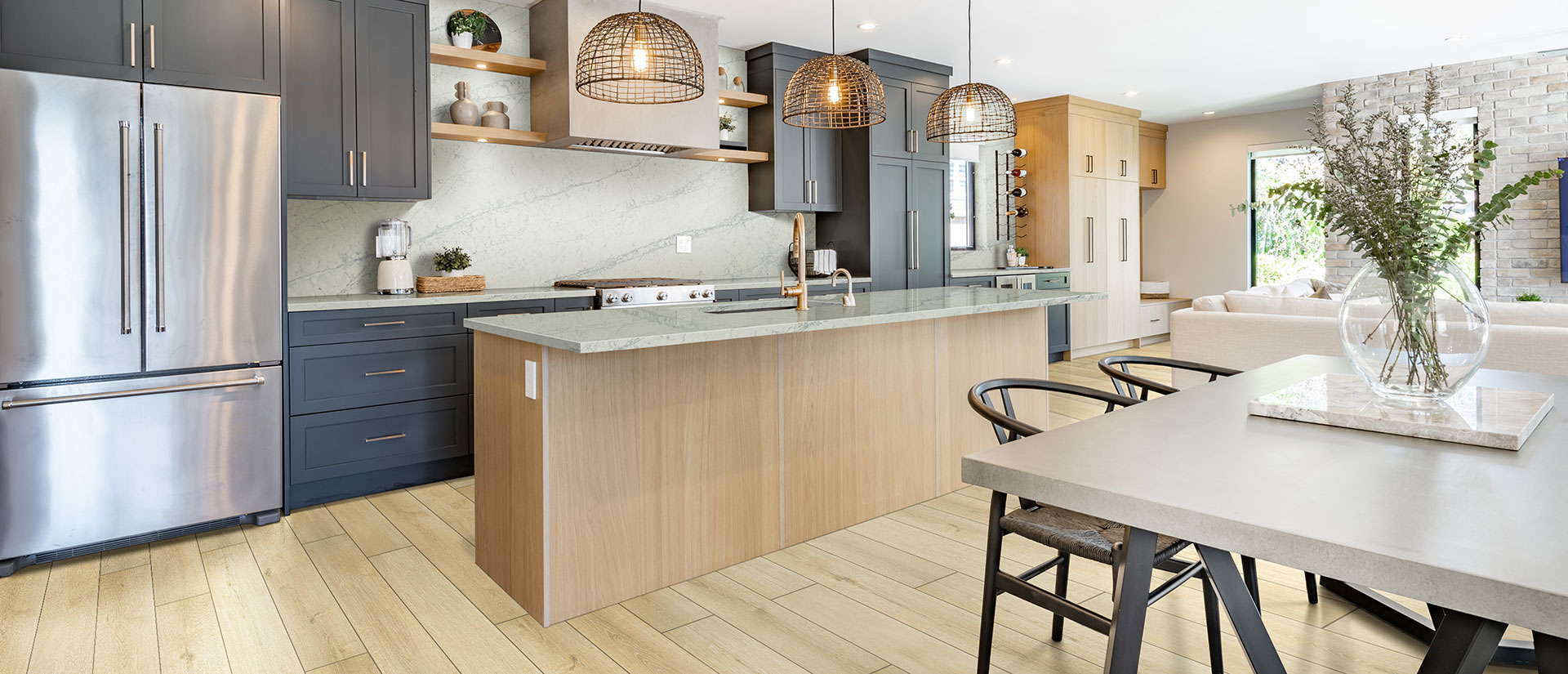 Azurmatt Quartz countertop installed — view 5
