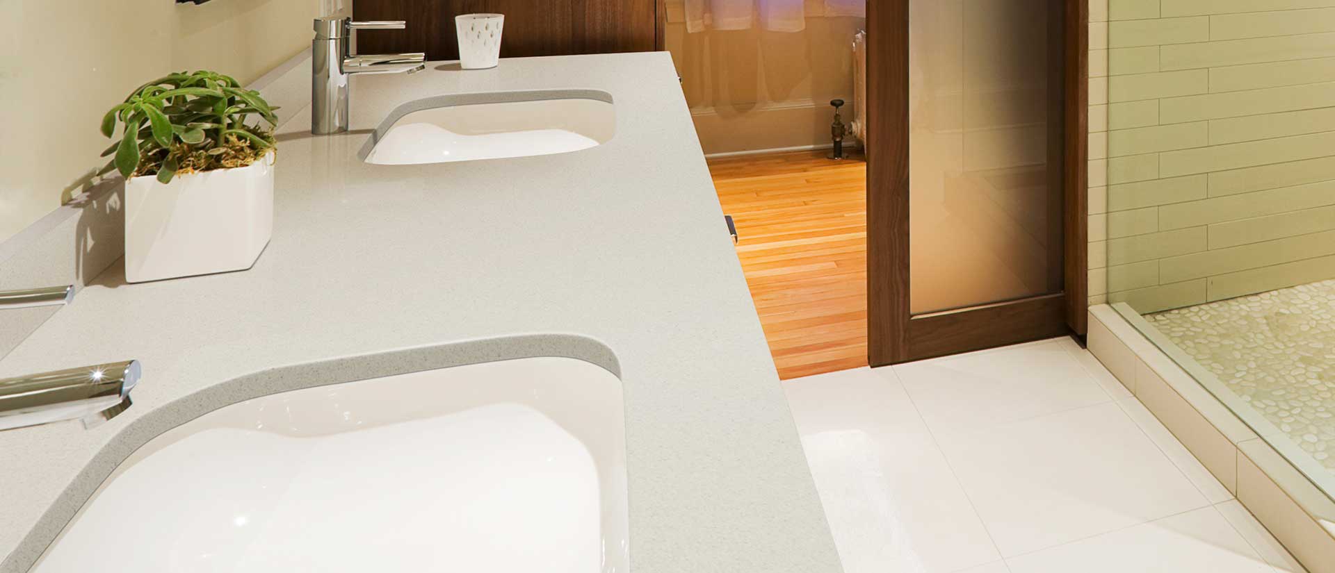 Bayshore Sand Quartz countertop installed