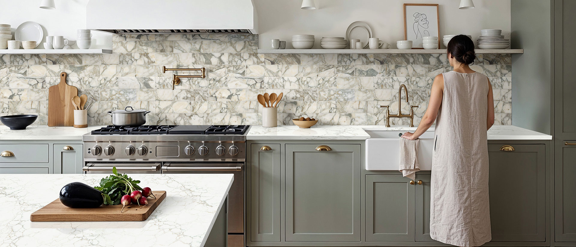 Calacatta Jadira ™ countertop in a kitchen — view 5