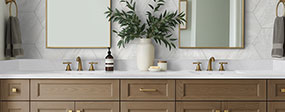 Calacatta Miraggio Duo Honed ® countertop in a bathroom
