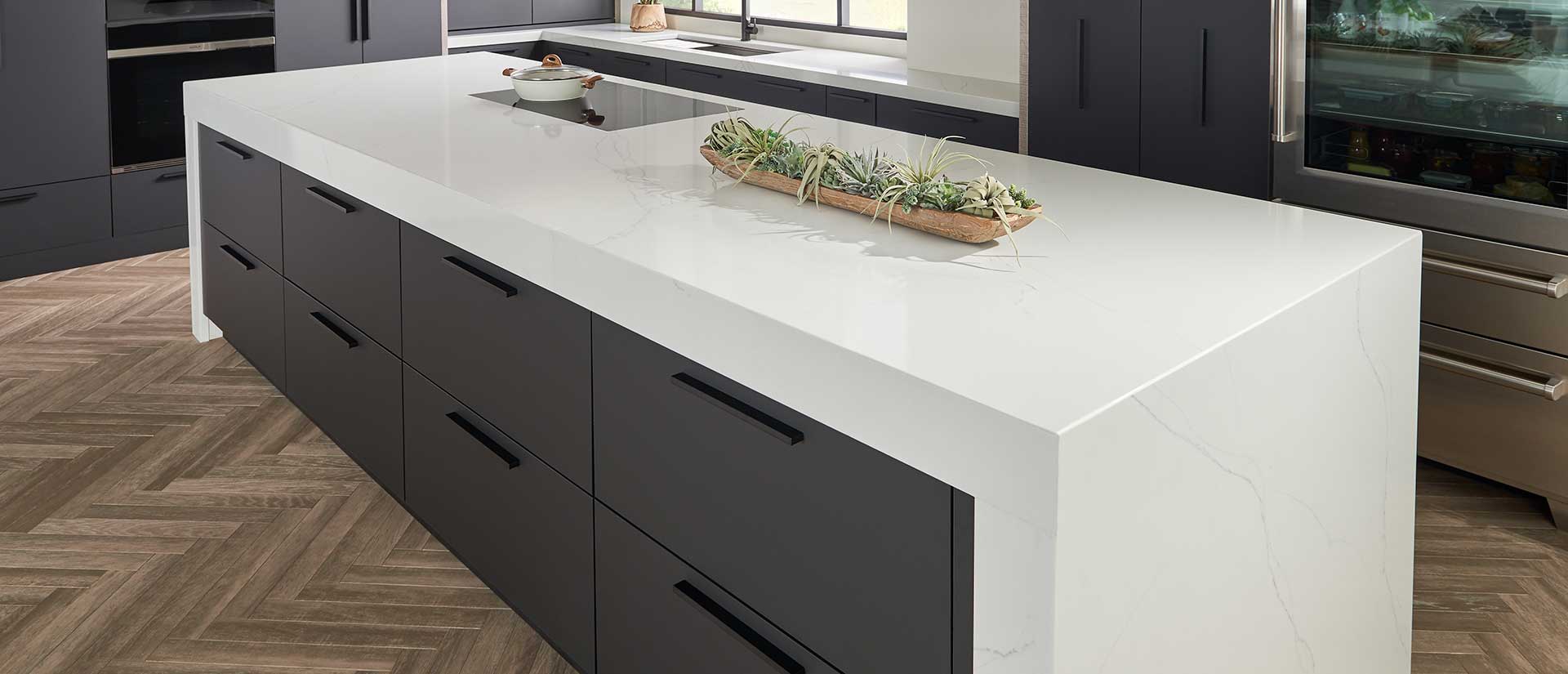 Calacatta Trevi Quartz countertop installed — view 2
