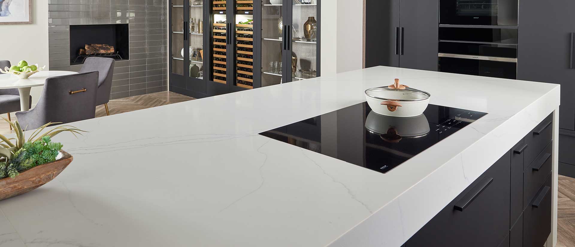 Calacatta Trevi Quartz countertop installed — view 3