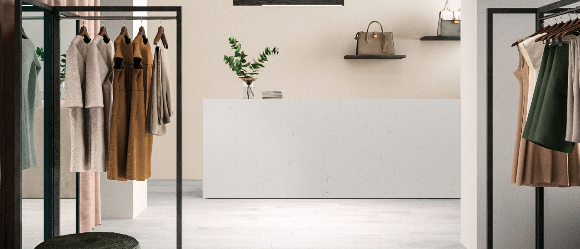 Carrara Trigato Quartz countertop installed