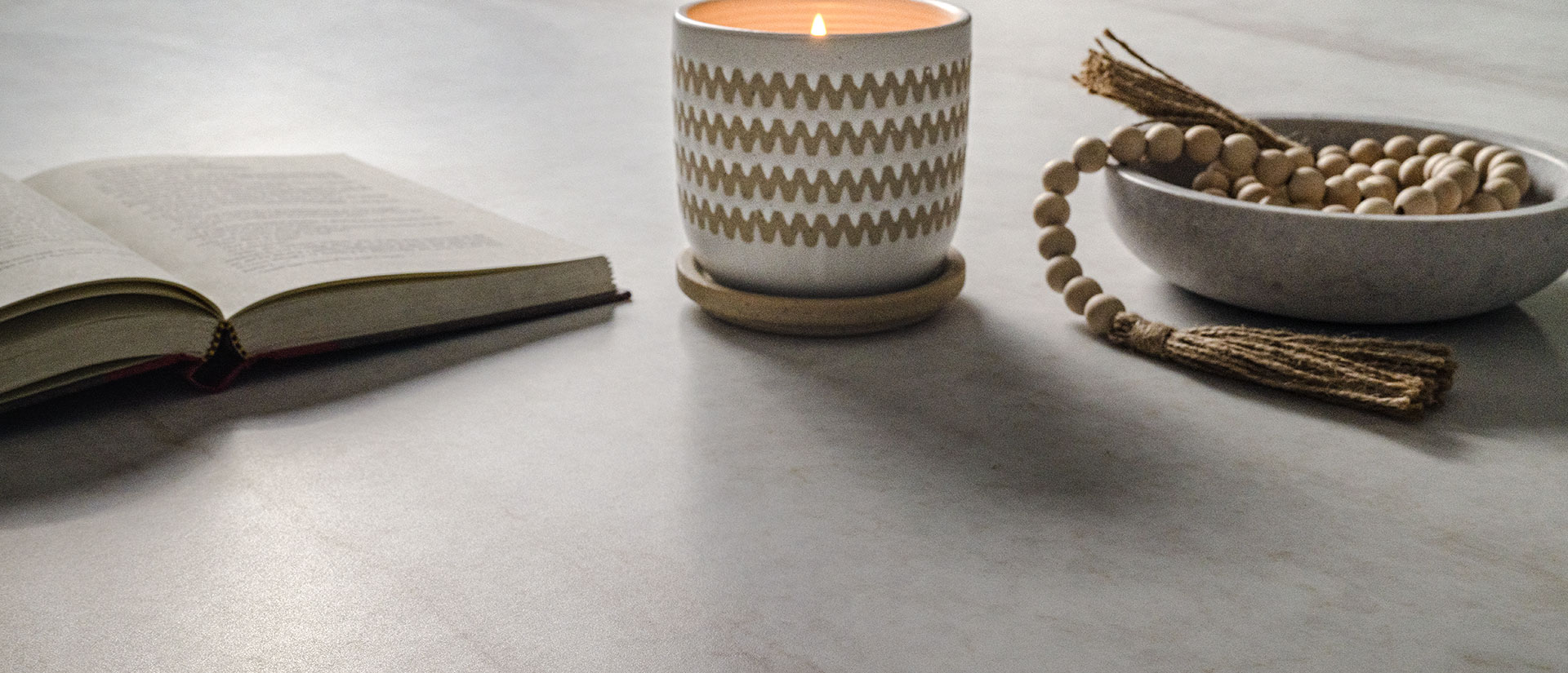 IvoriTaj Brushed ™ countertop installed